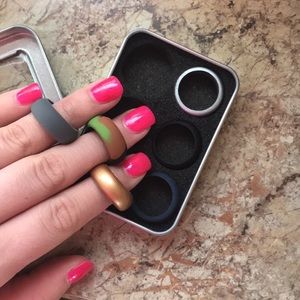 6 silicone men’s wedding rings